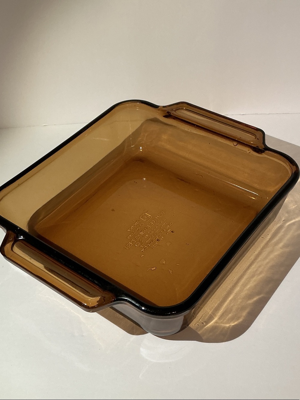 VintageAnchor Hocking Amber Rectangular Glass Baking Dish with Side Handles